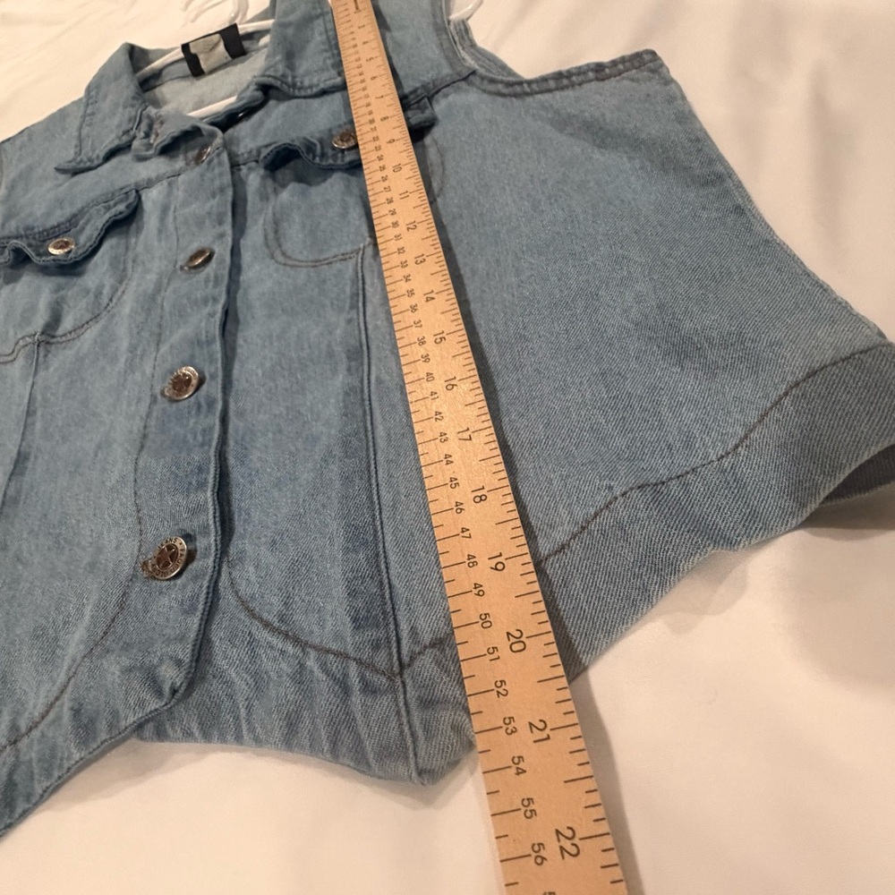Faded Glory Light‎ Blue Denim Vest - Picture 4 of 5